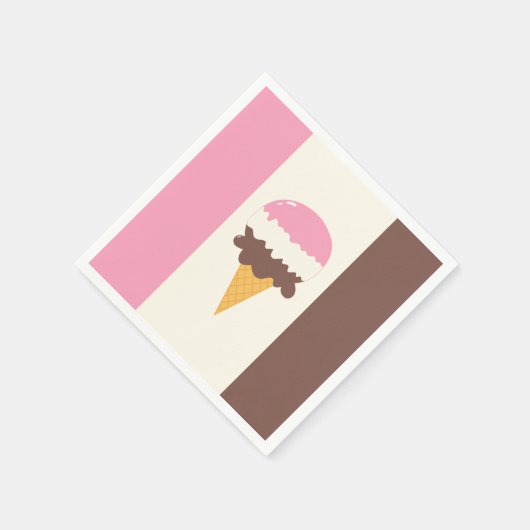 Neapolitan Ice Cream Cone Servet (Hoek)