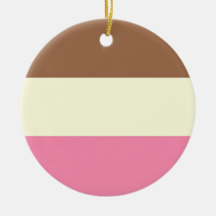 Neapolitan Ice Cream Keramisch Ornament