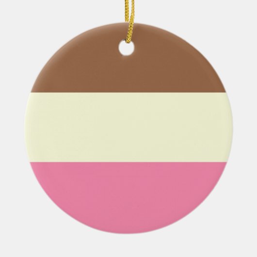 Neapolitan Ice Cream Keramisch Ornament (Voorkant)