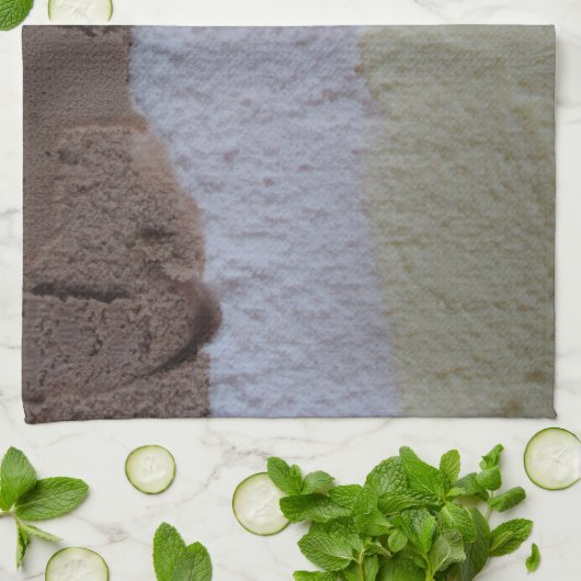 Neapolitan Ice Cream Kitchen Towel Theedoek (Gevouwen)