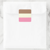 Neapolitan Ice Cream Vierkante Sticker (Tas)