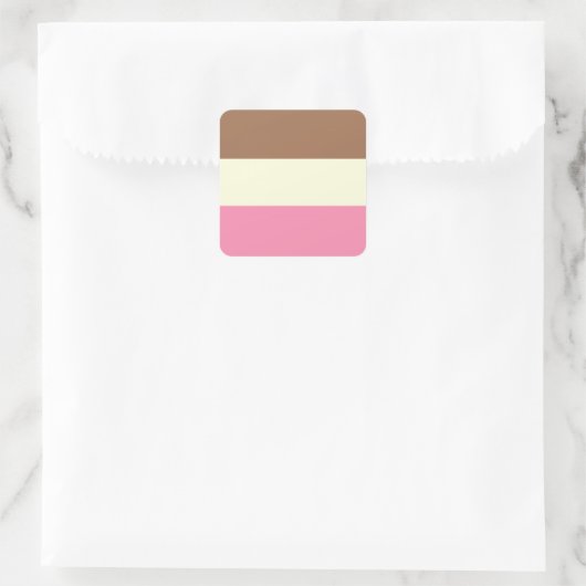 Neapolitan Ice Cream Vierkante Sticker (Tas)