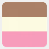 Neapolitan Ice Cream Vierkante Sticker (Voorkant)