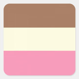 Neapolitan Ice Cream Vierkante Sticker