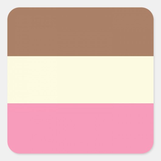 Neapolitan Ice Cream Vierkante Sticker (Voorkant)
