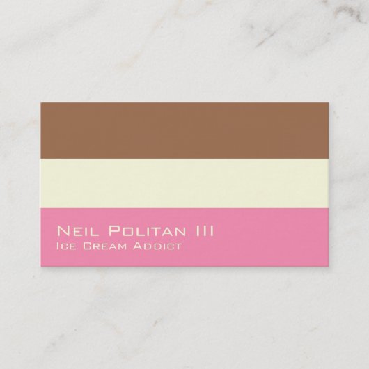 Neapolitan Ice Cream Visitekaartje (Voorkant)