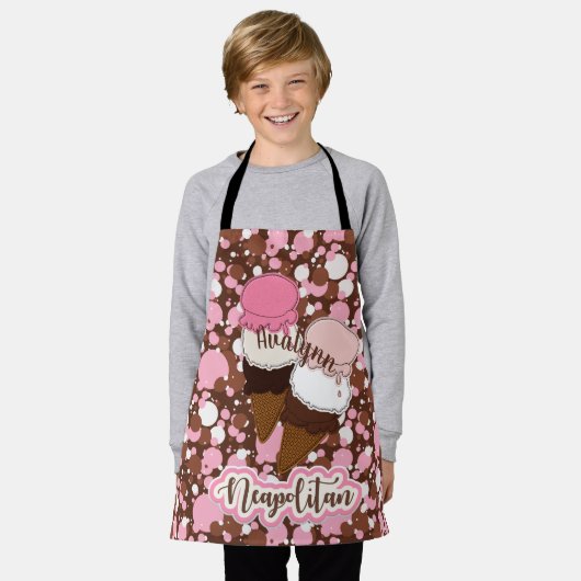 Neapolitan Ice crème Schort (Gedragen)