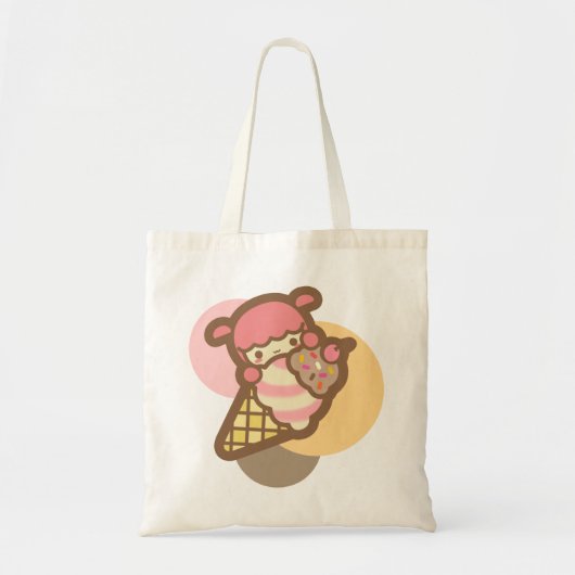 Neapolitan-ijsappelmoer kersen schattige kawaï tote bag (Voorkant)
