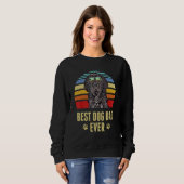 Neapolitan Mastiff Best Dog Dad ever Retro Sunset Trui (Voorkant volledig)