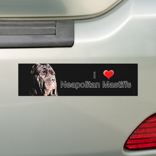 Neapolitan mastiff bumper sticker (Op auto)