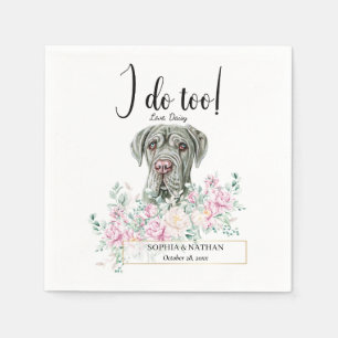 Neapolitan Mastiff Dog Wedding Cocktail Napkins Servet