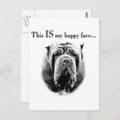 Neapolitan Mastiff Happy Face Briefkaart (Voorkant / Achterkant)