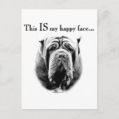 Neapolitan Mastiff Happy Face Briefkaart (Voorkant)
