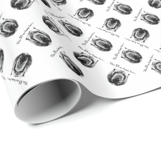 Neapolitan Mastiff Happy Face Cadeaupapier (Rol Hoek)