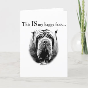 Neapolitan Mastiff Happy Face Feestdagen Kaart