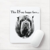 Neapolitan Mastiff Happy Face Muismat (Met muis)