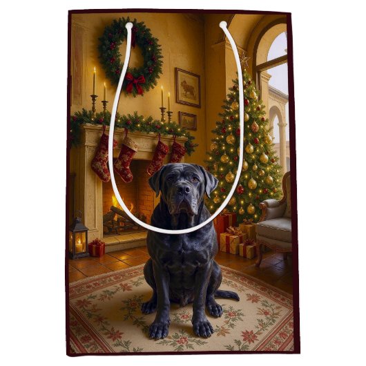 Neapolitan Mastiff Holiday Medium Cadeauzakje (Voorkant)