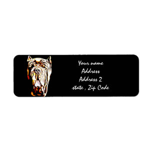 Neapolitan Mastiff hond Etiket