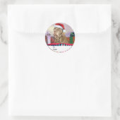 Neapolitan Mastiff-kerstcadeauLabels Ronde Sticker (Tas)
