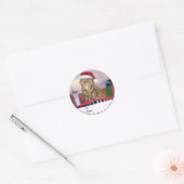 Neapolitan Mastiff-kerstcadeauLabels Ronde Sticker (Envelop)