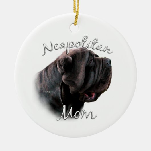 Neapolitan Mastiff mama 2 Keramisch Ornament (Voorkant)