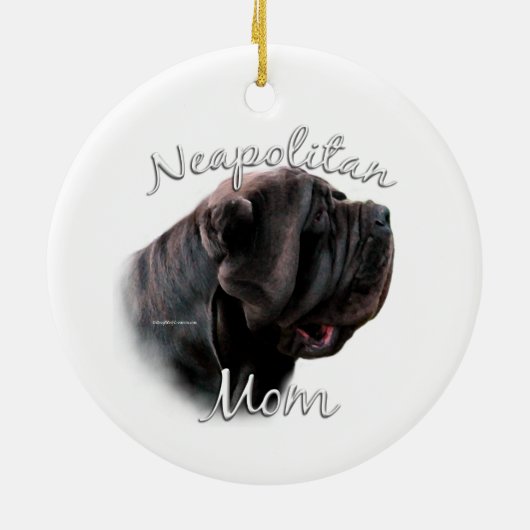 Neapolitan Mastiff mama 2 Keramisch Ornament (Achterkant)