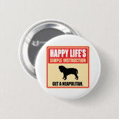 Neapolitan Mastiff Ronde Button 5,7 Cm (Voorkant /achterkant)