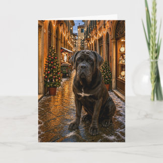 Neapolitan Mastiff Vakantie Feestdagen Kaart