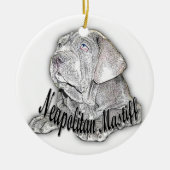 Neapolitan Mastiff-versiering Keramisch Ornament (Voorkant)
