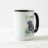 Neapolitan Mastiff Watercolor Personalized Dog Mok (Voorkant rechts)