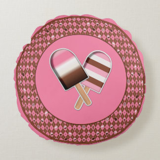 Neapolitan Stickers Argyle2-ROND PILLOW Rond Kussen