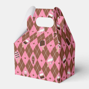 Neapolitan Stickers Argyle-PARTIJ FAVOR BOX, kabel Bedankdoosjes