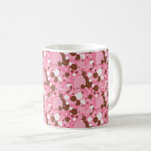 Neapolitan Stippen 02 Roze, donkergrijs-11oz COFFE Koffiemok (Voorkant rechts)