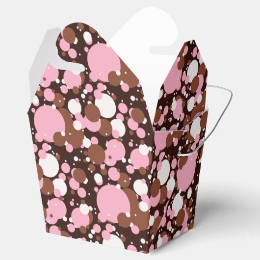 Neapolitan Stippen 04 Bruin, donkerbruin, BUITENVE Bedankdoosjes (Geopend)