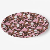 Neapolitan Stippen 04-bruine, donkerbruine PAPER B Papieren Bordje (Gekanteld)