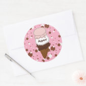 Neapolitan Stitan Cone 3-ROUND STICKERS (Envelop)