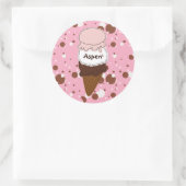 Neapolitan Stitan Cone 3-ROUND STICKERS (Tas)