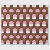 Neapolitan Stitched Ice Cream Cones 2-GIFT WRAP Cadeaupapier (Vlak)
