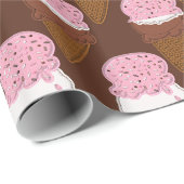 Neapolitan Stitched Ice Cream Cones 2-GIFT WRAP Cadeaupapier (Rol Hoek)