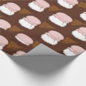 Neapolitan Stitched Ice Cream Cones 3-GIFT WRAP Cadeaupapier (Hoek)