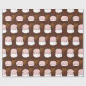 Neapolitan Stitched Ice Cream Cones 3-GIFT WRAP Cadeaupapier (Vlak)