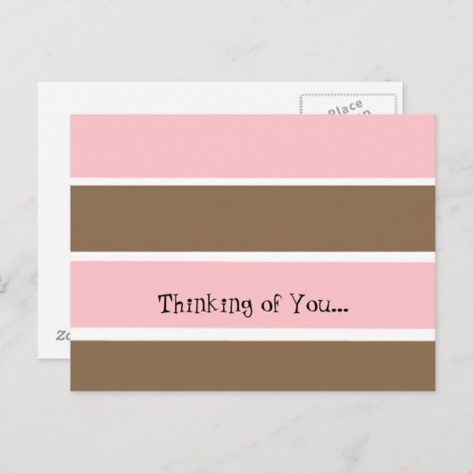 Neapolitan Stripe Thinking of You Briefkaart (Voorkant / Achterkant)