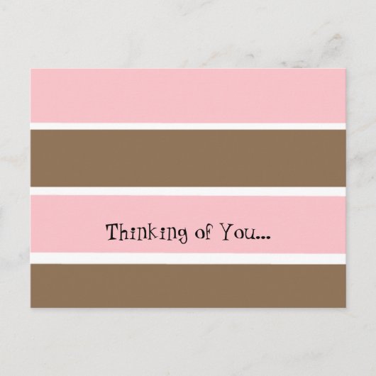 Neapolitan Stripe Thinking of You Briefkaart (Voorkant)