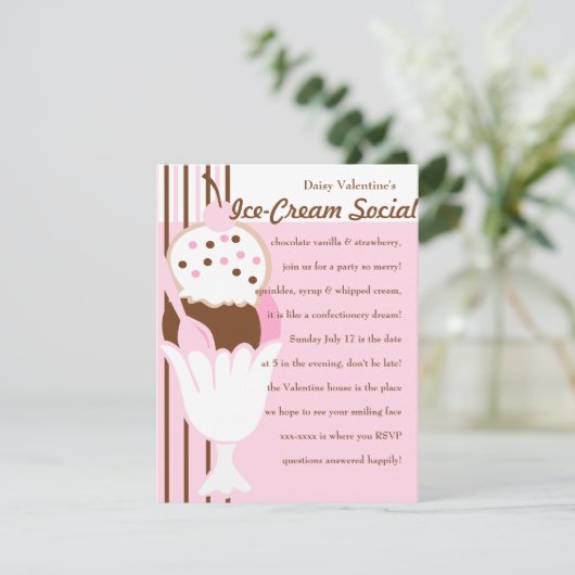 Neapolitan Sundae Kaart (Staand voorkant)