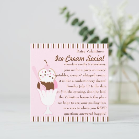 Neapolitan Sundae Kaart (Staand voorkant)