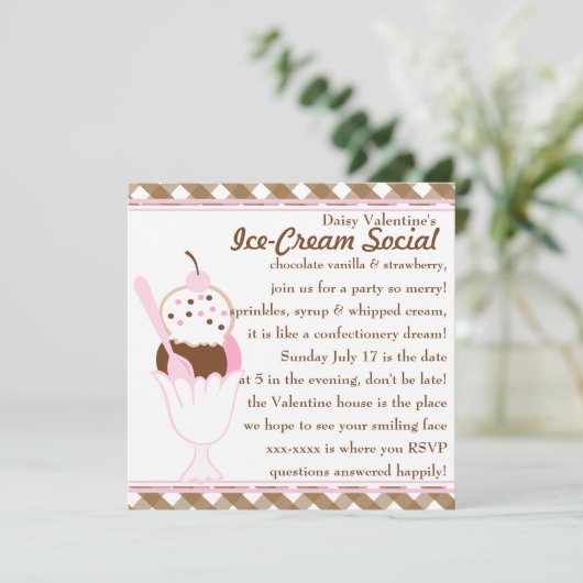 Neapolitan Sundae Kaart (Staand voorkant)