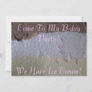 Neapolitan "We have Ice Cream" nodigt de B-daagse Kaart