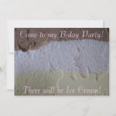 Neapolitan "Will be Ice Cream" Bday Party nodigt u Kaart (Voorkant)