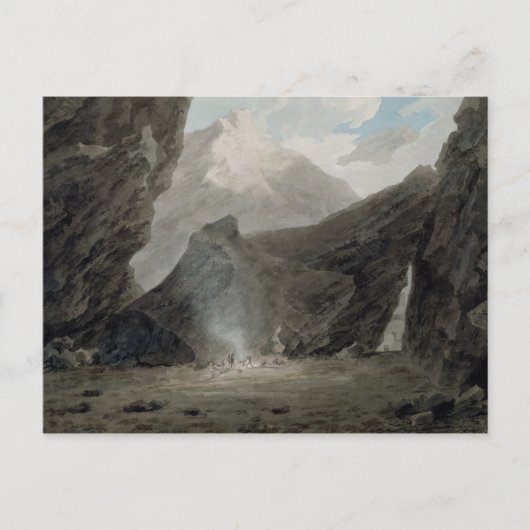Near Chiavenna in de Grisons, c.1779 (m/c, zwart) Briefkaart (Voorkant)