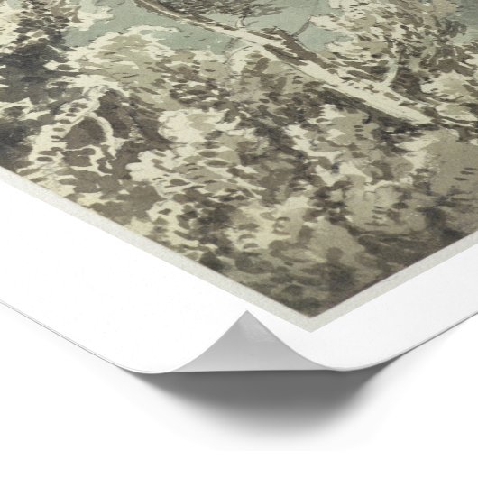 Near Grindelwald, c.1796 (blauwe en grijze was ove Poster (Hoek)